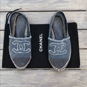 Chanel Denim Espadrilles 37